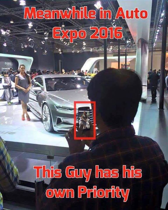 :: આ ભાઈ ગાડીના Exhibitionમાં લાડી જોવા ગયા હતા ::
#AutoExpo2016
Image Source: Facebook