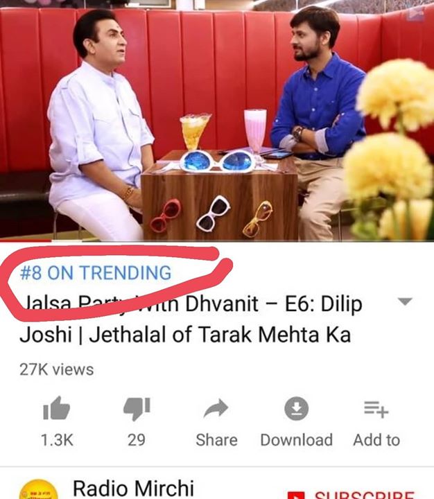 #JalsaPartyWithDhvanit season finale episode featuring #dilipjoshi aka #jethalal trending on No 8 on #youtube

Find full episode link https://www.youtube.com/watch?v=EqmIKVZHSJU

#jalsaparty #jalsa #party #dhvanit #rjdhvanit #webseries #gujarati #daya #dayabhabhi #tarakmehta #ooltahchasma #babitaji #daya #tarakmehtakaooltahchasma #trending