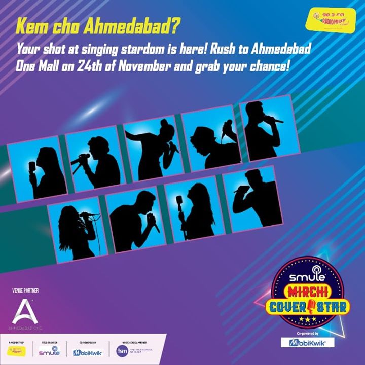 Go to Ahmedabad One Mall today and get a chance to be a Mirchi Cover Star!

#smulemirchicoverstar #ahmedabad #audition #auditions #cover #coversong Smule India Mobikwik