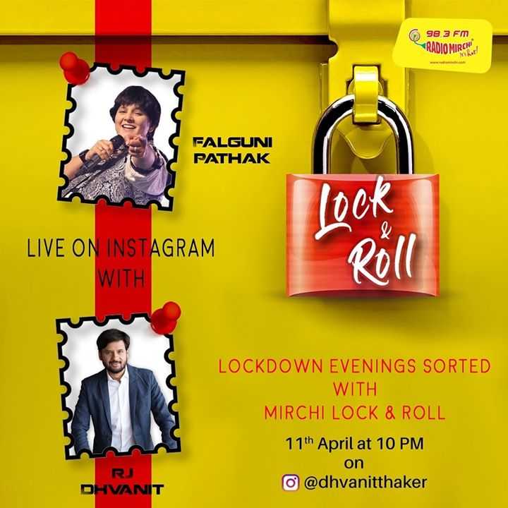 RJ Dhvanit,  falgunipathak, falgunipathaksongs, RjDhvanit, RadioMirchi, InstaAntakshari, LockAndRoll, lockdown, quarantine, MirchiGujarati