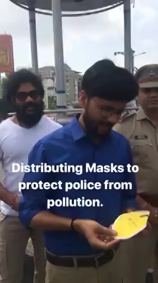 Helping the traffic police through filter masks to withstand air pollution. 

Initiative by Ahmedabad Police, Airconcept and Radio Mirchi.

#ecofriendly #masks #airfilter