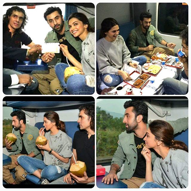 #Tamasha in the #train! 
#DeepikaPadukone #RanbirKapoor and #ImtiazAli traveled in a #train from #Mumbai to #Delhi last night. 
I spoke to them while they were crossing #baroda. We all played #Antakshri too! You will get to hear it in a couple of days on #hiamdavad. 
#indianrailway #rajdhani #tamashapromotions #trains #railways #fun #masti