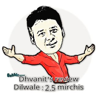 My review of #Dilwale - 2.5 mirchis!

Detailed audio bioscope on my #facebook page: facebook.com/dhvanitthaker 
#dilwaleday #srkkajol #indiawalewithdilwale #shahrukhkhan #shahrukh #kajol #varundhawan #rohitshetty #gerua