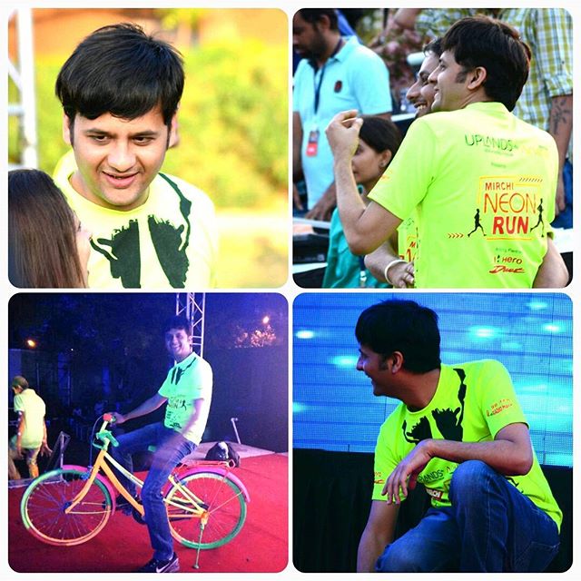 RJ Dhvanit,  mirchineonrun, neonrun, mirchineonrunahmedabad, collage, instaframe