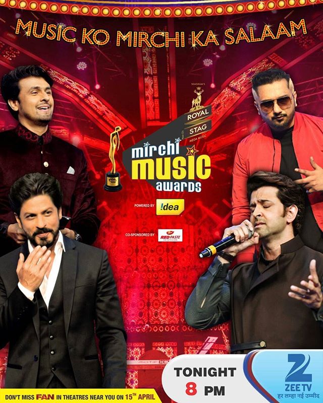 Music ko #mirchi ka salaam! Make your Sunday evening more musical by tuning into #zeetv tonight at 8pm. 
#rsmma #mma #mirchimusicawards