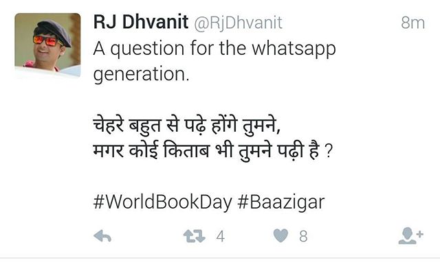 Happy World Book Day!

#worldbookday #book #books #bookworm #Whatsapp #baazigar