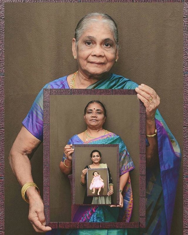 RJ Dhvanit,  4g, photo, grandma, mom, daughter, grandaughter, oneframe