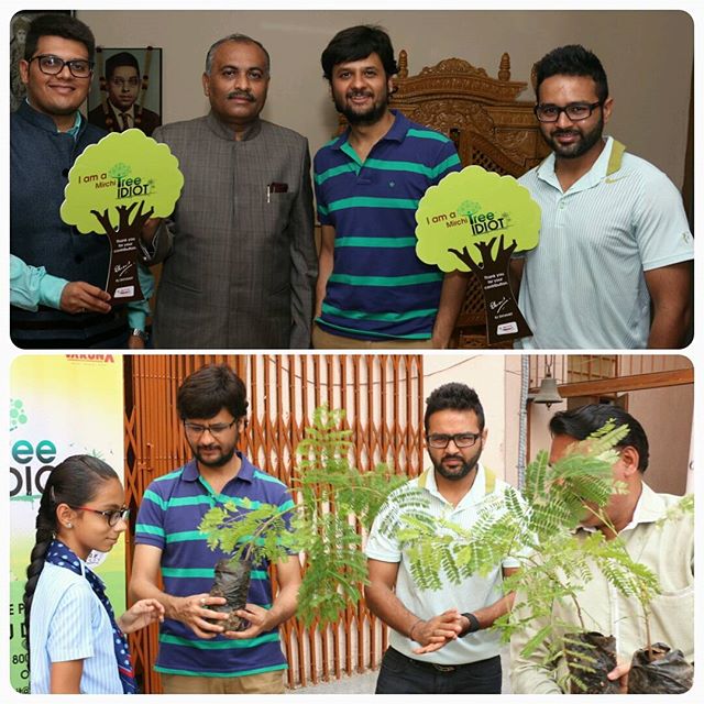 Parthiv Patel also supports #treeidiot. We planted and distributed tree saplings at HBK School. 
#tree #treeidiots #gogreen