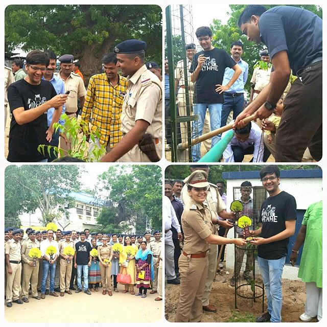 Planted 101 saplings at Shahibaugh Police Line today morning with Additional Commissioner of Police, Manjita Vanzara and a lot of other policemen. 
#treeidiot #treeidiots #gogreen #tree