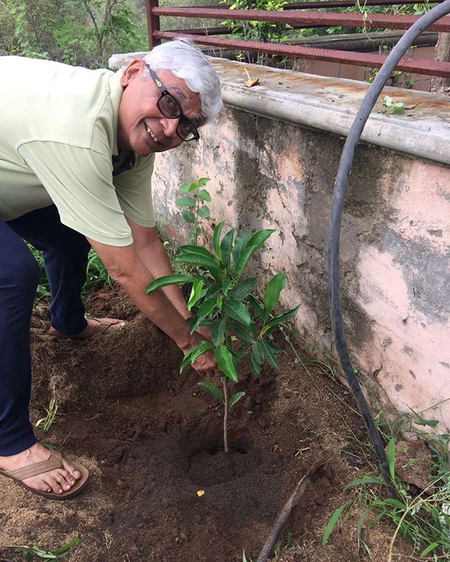 Renowned Chartered accountant Sunil Talati planting 65 tree saplings on his 65th birthday last week. 
#treeidiot #treeidiots #tree #gogreen