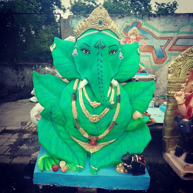 RJ Dhvanit,  ganesha, idol, ganesh, festive, ganeshchaturthi, gogreen, ecofriendly