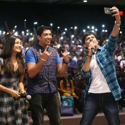 Super fun at Parul University baroda! 
#vitaminshe #gujaratifilm #28thJuly #promotions #baroda #vadodara