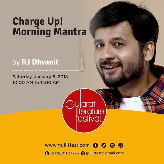 Lets charge up! Would be taking a session at Gujarati Literature Festival on this Saturday from 10-11am at Kanoria Arts Center. આવજો! #litfest #literaturefestival #gujarati #morningmantra #chargeup #motivation #dhvanit