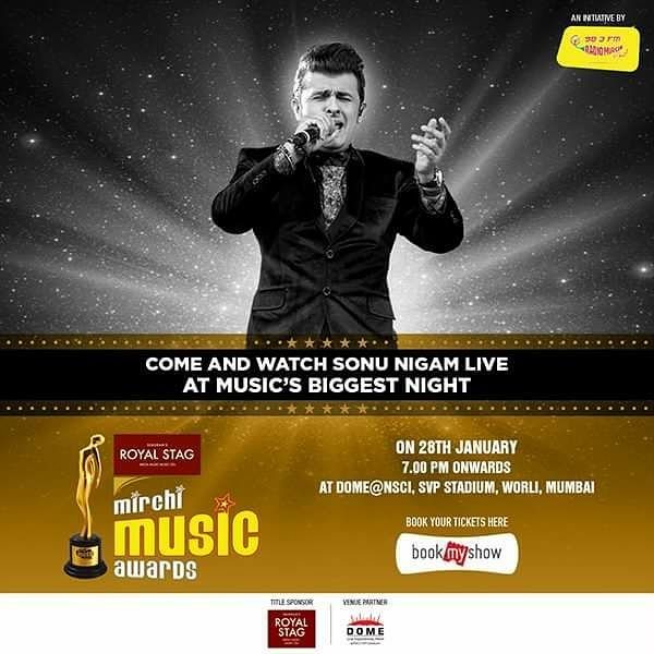 RJ Dhvanit,  mma, mirchimusicawards, sonunigam, music, bollywood