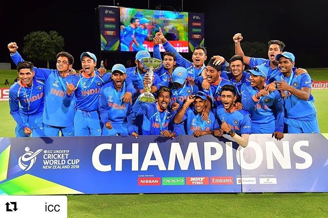 Congratulations boys! Well done 😀

#u19 #cricket #champions #meninblue #under19