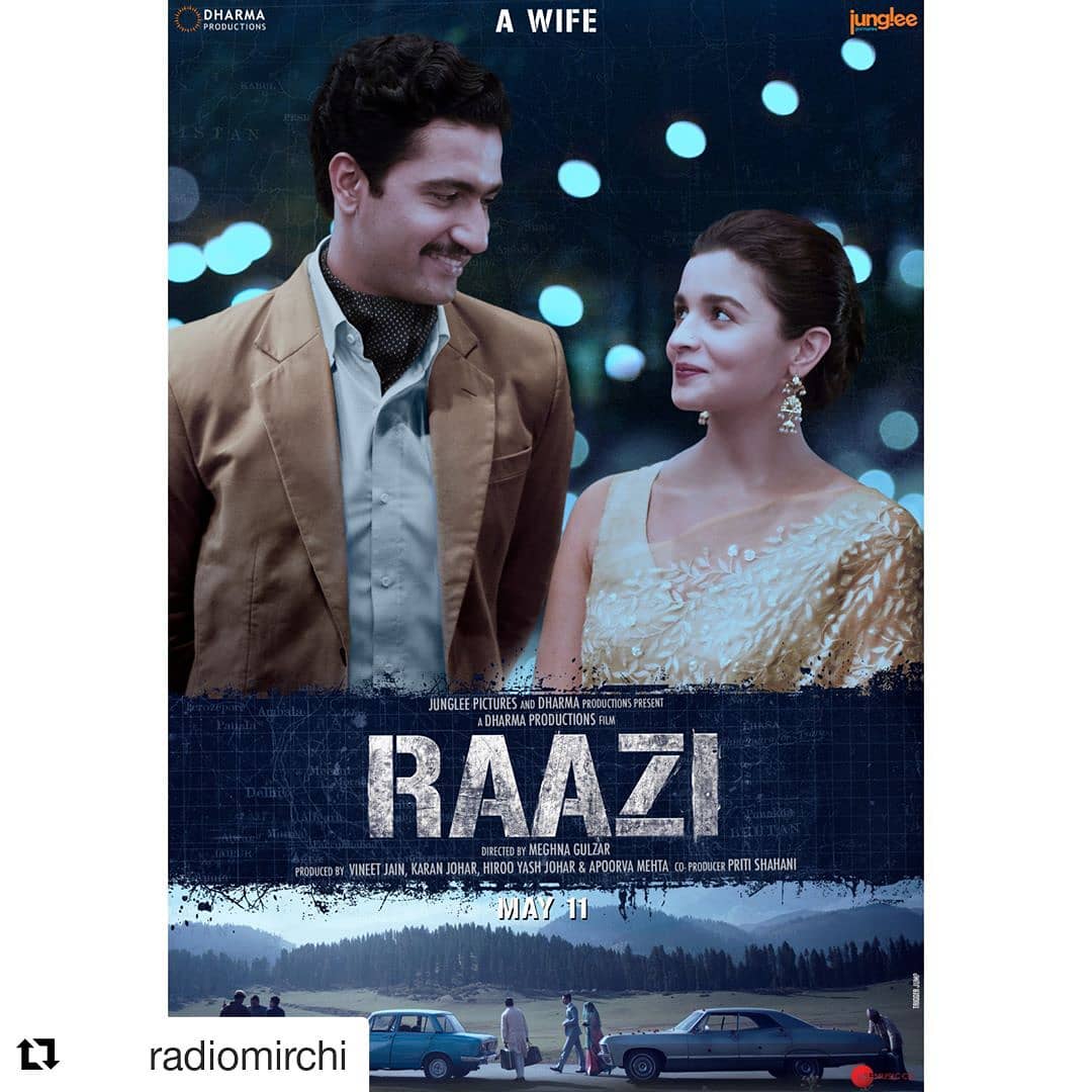 Trailer out tomorrow morning at 7:45am on times of india website

#raazi #shadesofraazi #trailerlaunch #aliabhatt @aliaabhatt