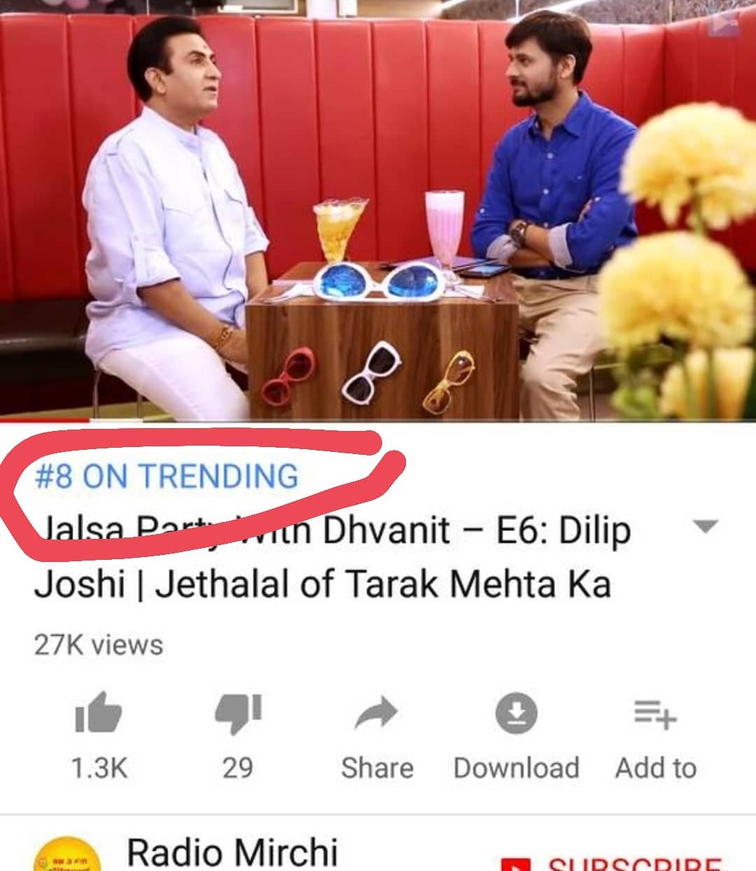 #JalsaPartyWithDhvanit season finale episode featuring #dilipjoshi aka #jethalal trending on No 8 on #youtube

Find full episode link in bio

#jalsaparty #jalsa #party #dhvanit #rjdhvanit #webseries #gujarati #daya #dayabhabhi #tarakmehta #ooltahchasma #babitaji #daya #tarakmehtakaooltahchasma #trending