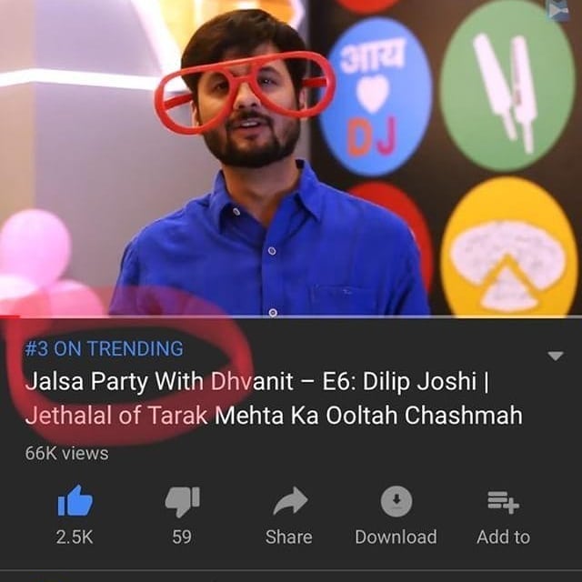 #JalsaPartyWithDhvanit season finale episode featuring #dilipjoshi aka #jethalal Trending on No 3 now on #youtube
Full episode link in bio 
#jalsaparty #jalsa #party #dhvanit #rjdhvanit #webseries #gujarati #daya #dayabhabhi #tarakmehta #ooltahchasma #babitaji #tarakmehtakaooltahchasma #babitaji @dilip_joshi_