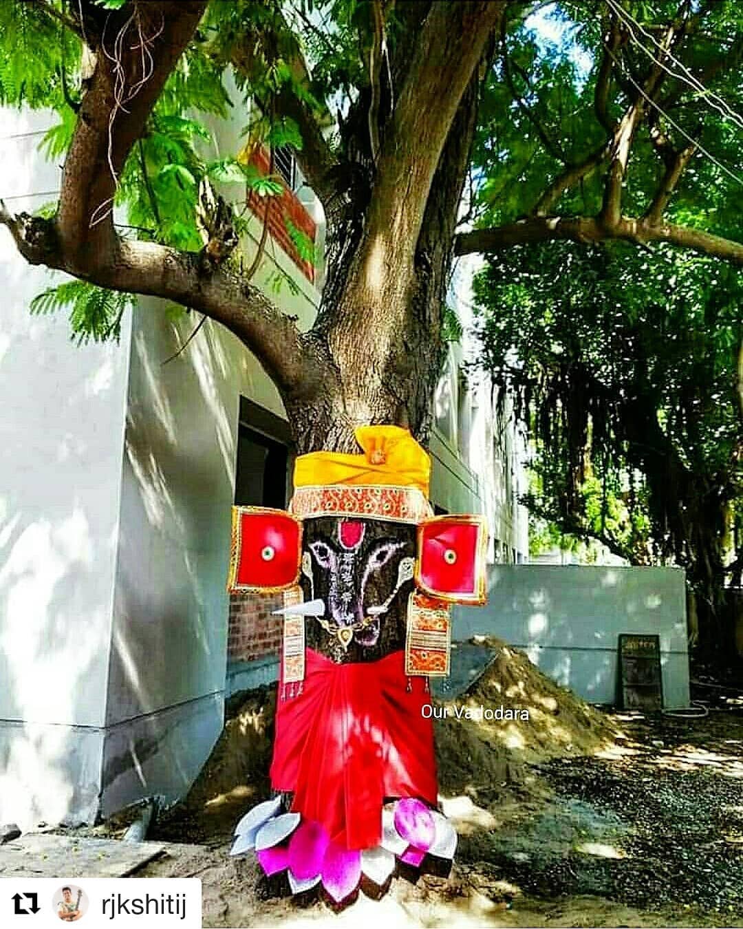 RJ Dhvanit,  vadodara, treeganesha, treeidiots, treeidiot, ganesh, ganesha