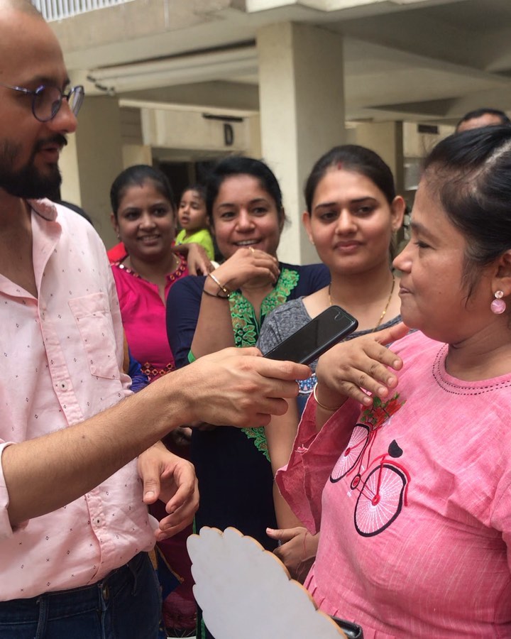 Cute Assamese Aunty singing a Gujarati ગરબો! મજા પડી ગઈ! 
21 Tree Saplings planted at ICB Park! 
Swipe Left. 
#treeidiot