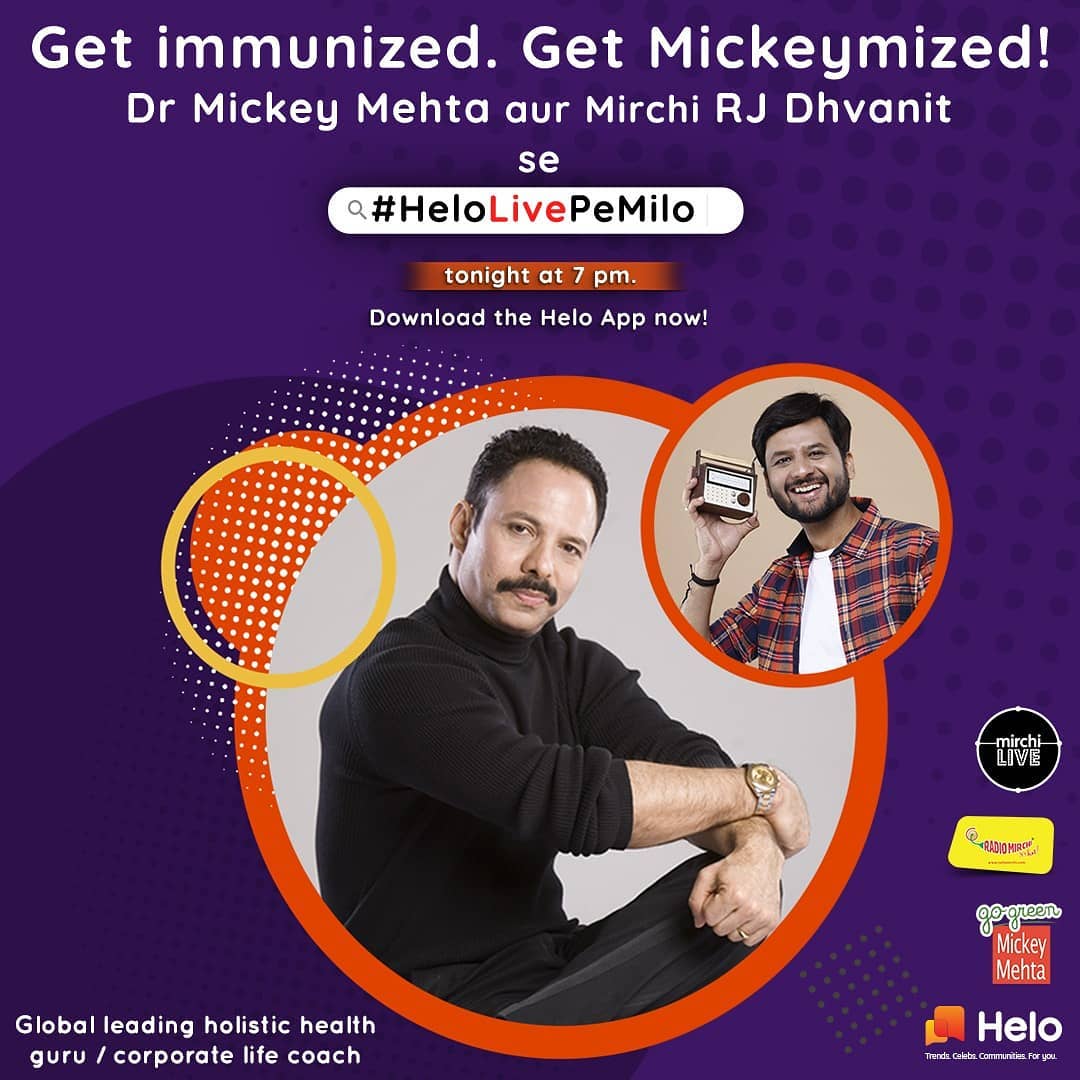 RJ Dhvanit,  HeloLivePeMilo, RadioMirchi, MirchiLive, StayHomeWithMirchi, FitnessKiKhidki