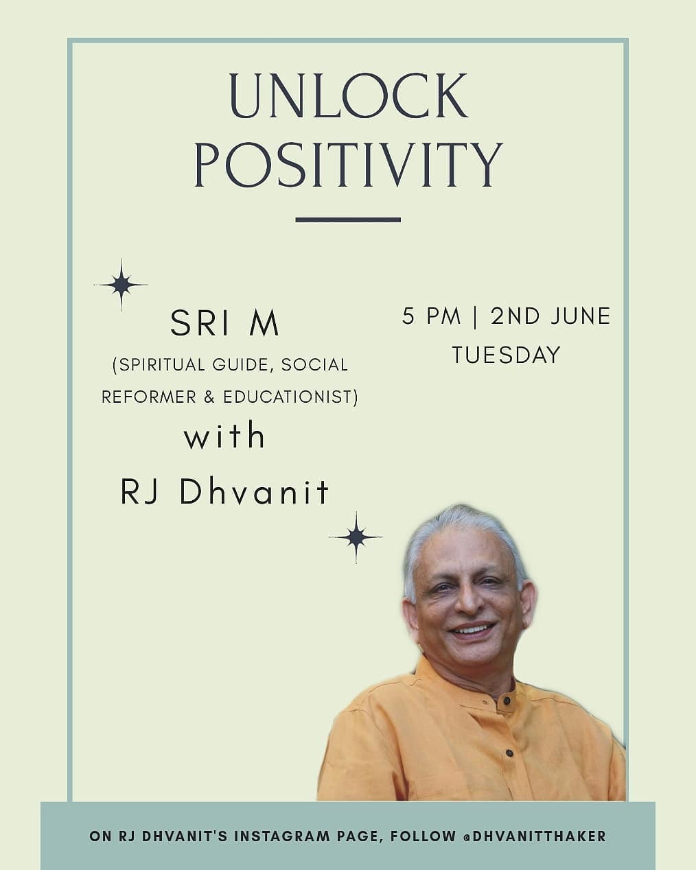 RJ Dhvanit,  instalive, SriM, SatsangFoundation, RjDhvanit, radiomirchi, MirchiGujarati, unlockpositivity