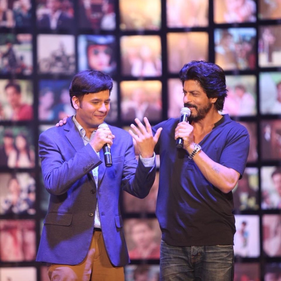 When I hosted the show for SRK.. क्या बोलना था सब भूल गया! #happybirthdaysrk