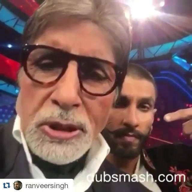 Even #bigb has got the #dubsmash fever now!! #ranveersingh #amitabhbachchan #bollywood #bajiraomastani #slb #priyankachopra #deepikapadukone @ranveersingh @deepikapadukone @priyankachopra