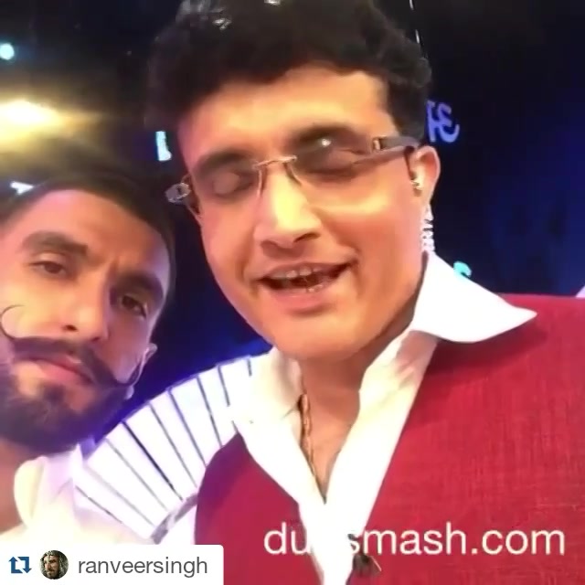 And now, even #dada #debuts on #dubsmash! Thanks to @ranveersingh 
#souravganguly #ranveersingh #debutante #debut #bajiraomastani