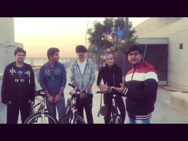 Early #morning #cyclists. Famous #Swimmer Maana Patel with her friends. 
#cycling