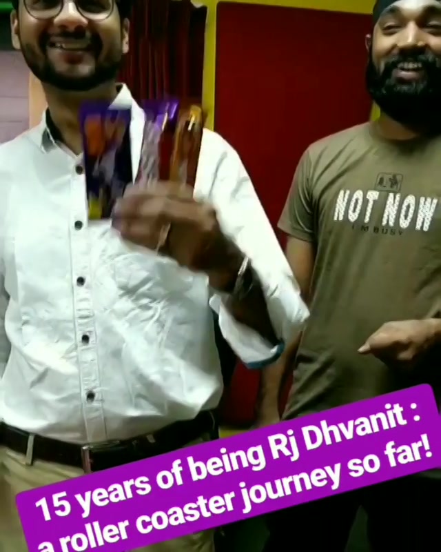 લો વાત વાત માં પંદર વર્ષ થઇ ગયા! 15 Years of Being RJ Dhvanit! THANK YOU my dear listener for gifting me with this wonderful roller coaster ride!