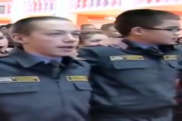 I just found one video where Russian military cadets are singing 'Ae Watan' in Moscow last year.

#RussiaDay #AeWatan #Moscow #militarycadet #Russian #Russia