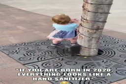 If you are born in 2020, everything looks like a hand sanitizer! #viralvideo #smile