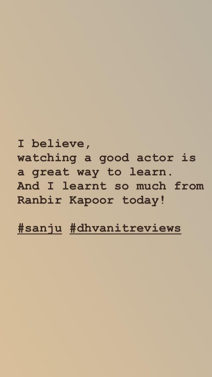 #Ranbir #RanbirKapoor #SanjuReview #Sanju #sanjaydutt #dhvanit #dhvanitreviews https://t.co/OvJSkJpLbx