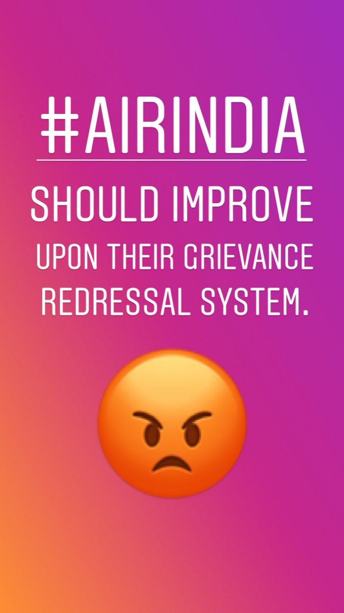 #airindia should improve upon their grievance redressal system @airindiain https://t.co/jyMZxFwjCt