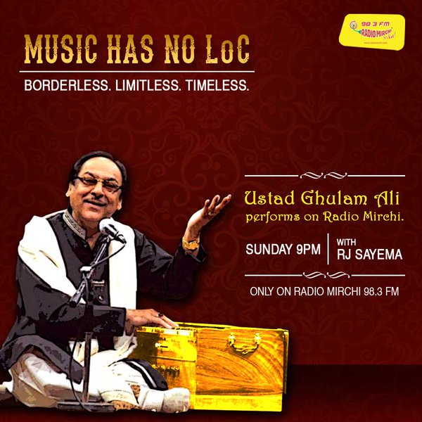 Ghulam Ali To Perform on Mirchi @free_thinker http://t.co/Av4FU5dFAT