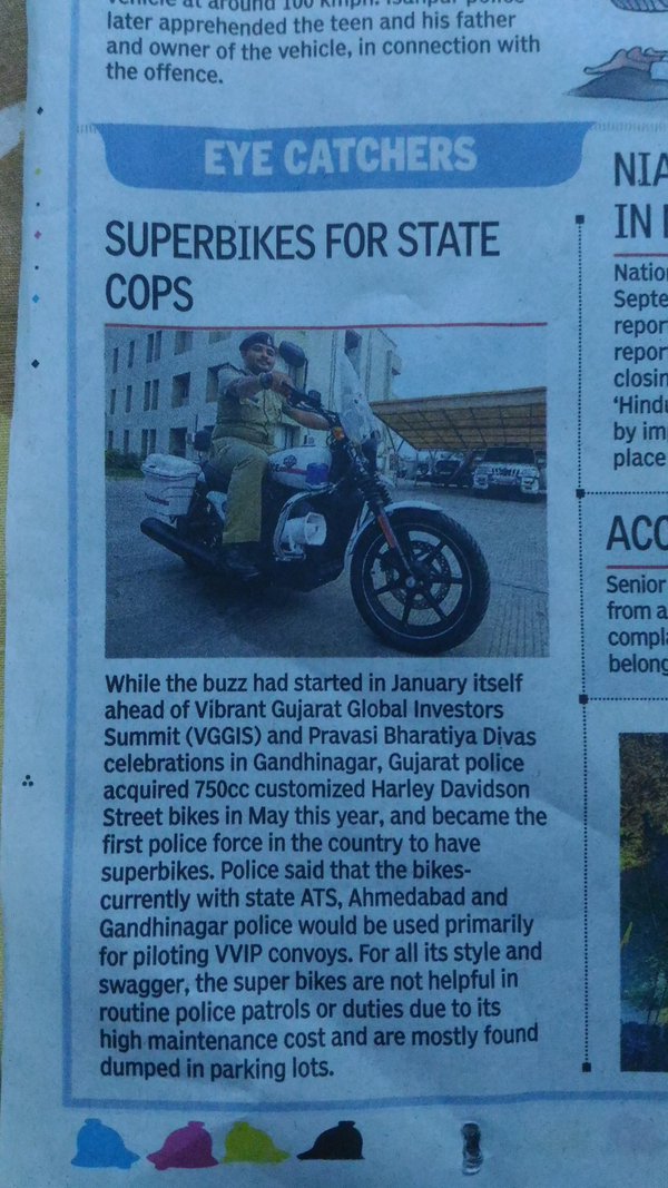 RT @Sparsh85: Such a waste of public money #Superbike for #Gujarat #police https://t.co/JHZWr4MUrf