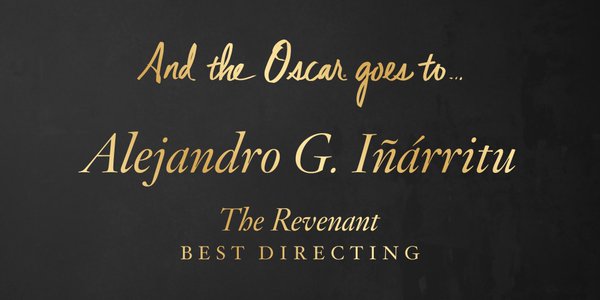 RT @TheAcademy: The #Oscar for Directing goes to… https://t.co/4wgb9luzdZ